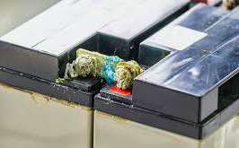 corroded solar battery terminal